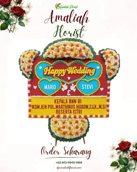 Papan Bunga Pernikahan Krai